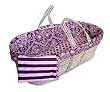 Tadpoles Pink & Brown Damask Moses Basket