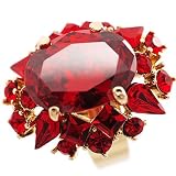 1930s Hollywood Style Hot Red Cocktail Ring