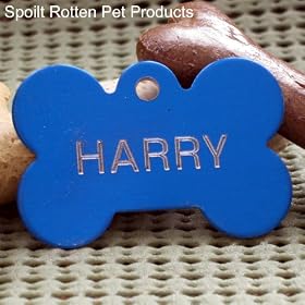 BLUE Aluminium Large Bone Pet Identity Tag When Checking Out, Please Tick The Gift Message Box To Enter Your Personalisation Details