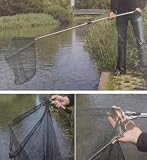 Fischnetz Netz Teleskop Angelkescher Kescher 2 Meter