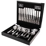 Viners 58 Piece Bead Design Stainless Steel Cutlery Canteen Set; 8 Place Settings