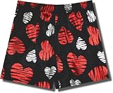 Tiger-striped hearts Satin Boxer Shorts for Men - ON SALE
