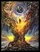 Josephine Wall (Millenium Tree) Black Wood-Mounted Art Poster Print - 24