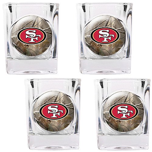 NFL San Francisco 49ers Open Field Four Piece Square Shot Glass Set