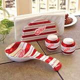 Detroit Red Wings NHL Spoon Rest, Napkin Holder, and Salt & Pepper Shaker Set