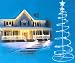 Set of 2 Cool White LED Lighted Outdoor Spiral Christmas Trees Yard Art 3', 4'