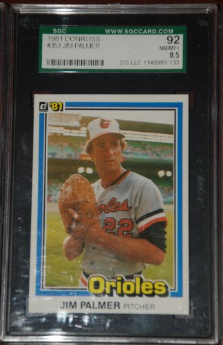 SGC 8.5 1981 Donruss Jim Palmer #353 Baltimore Orioles Baseball Cards