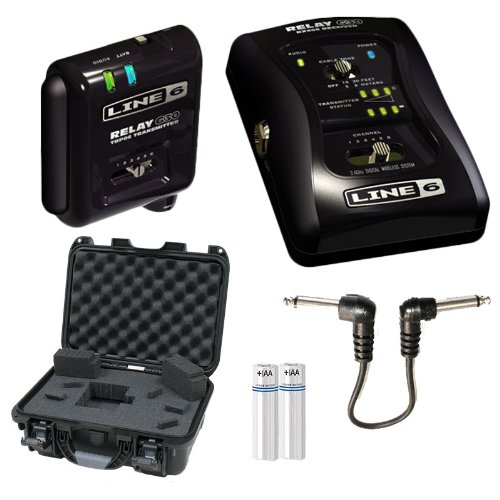 Line 6 Relay G30 Guitar Wireless System with Case and Cable Bundle