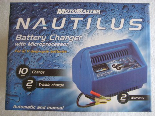 MotoMaster Nautilus Battery Charger with Microprocessor, 12V, 2A/10A 
