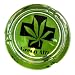 Green Aid Leaf Heavy Dense Glass Ashtray