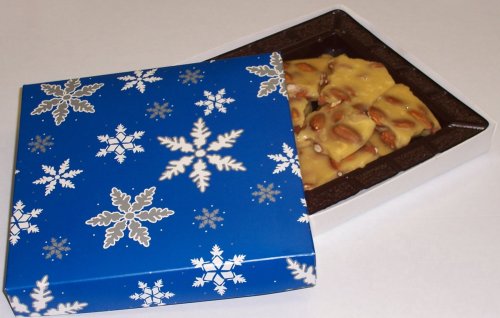 Scott's Cakes 1 lb. Almond Brittle in a Snowflake Box by Scott's Cakes