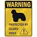 WARNING " BEARDED COLLIE PROTECTED BY GUARD DOGS " PARKING SIGN DOG