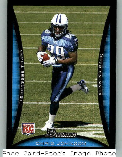 2008 Bowman #185 Chris Johnson RC - Tennessee Titans (RC - Rookie Card) (Football Cards)