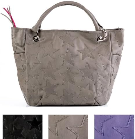 shopper & shoulder bag - hobo handbag - genuine grey-o leather