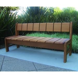 Cedar Delite 67 ft High End Sophisticated Style Interior Lacquer Finish Pacific Bench by 