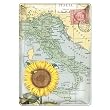 Italia Sunflower Fringe Studio Glass Postcard Tray