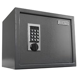 First Alert 2072F Anti-Theft Safe with Digital Lock, 1.00 Cubic Foot, Gray