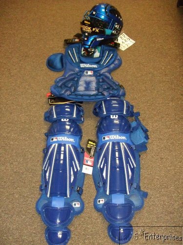 Wilson MLB Pro FX baseball catchers gear set NEW Blue A