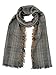 Chezi Plaid Tassel Blanket Winter Scarf Warm Tartan Wrap Long Oversized Shawl (brown)