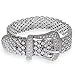 Bling Jewelry Sterling Silver Cz Pave Belt Buckle title=