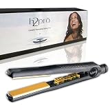 H2pro Professional Ceramic Tourmaline Styling Flat Iron, 1 Inch