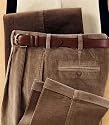 Colorfast Casual Corduroy Pleated Front Pants