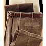 Colorfast Casual Corduroy Pleated Front Pants