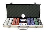 13.5 Gram Stripe Suite Clay Poker Chip Set
