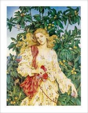 Flora Art Poster Print by Evelyn De Morgan, 11x14
