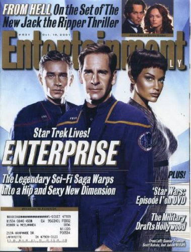 Entertainment Weekly October 19, 2001 Scott Bakula/Star Trek Enterprise Cover, Johnny Depp/From Hell (Jack the Ripper), Loudon Wainwright III
