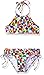 Hobie Girls' Diagonal Geo High Neck Set
