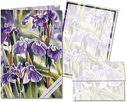 Wild Iris - Stationery Gift Set (20 sheets and 12 envelopes)