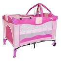 Monsieur Bébé - PE-05 - Lit Parapluie Pliant avec Moustiquaire et Barre à Jouets - Juliette
