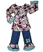 AnnLoren Girls Boutique Jean & Floral Peasant Top Set
