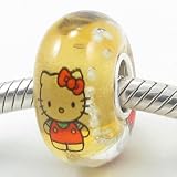 Beads Hunter Jewelry Happy Kitty Hello Murano Glass Bead Charm Fits Pandora Bracelet