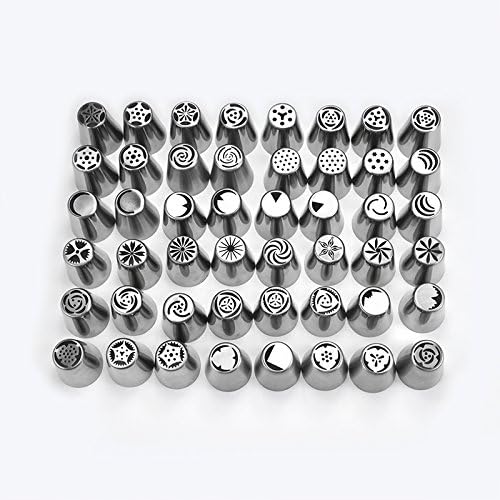 48PCS/SET Russian Tips Icing Piping Nozzles Pastry Tips Cake Decoration