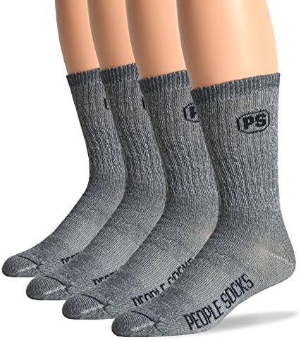 4 Pairs 71% Merino Wool Mens Crew Socks Shoe Size 8-12 Made in USA