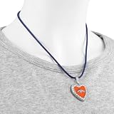 NFL Touch by Alyssa Milano Denver Broncos Crystal Heart Team Logo Pendant Necklace