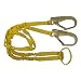 FallTech 7259Y3L Internal 6-Foot Y-Leg Shock Absorbing Lanyard with 2 #18 Rebar Hook/Loop