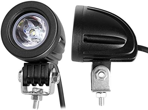 ZHEXUAN Round 2x 10w 12v Waterproof Automotive Cree LED Spot Fog Trail Head Light for Working Off-road Jeep Suv Truck Atvs Driving Lamp
