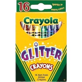 Glitter Crayons 16-Pack: Toys &amp; Games