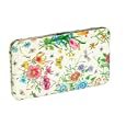 New Flower Garden Flat Opera Wallet w/Checkbook Holder Clutch Purse'
