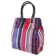 Large Striped Shopper Bag Handbag Purse