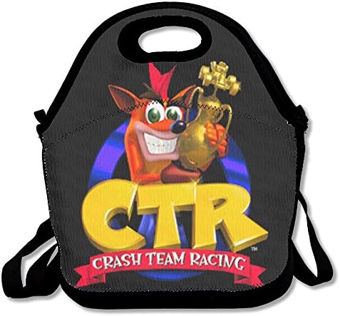 TySports Crash Bandicoot Remastered Lunch Bag,Lunch Tote With Adjustable Shoulder Strap