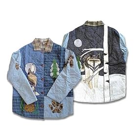 ZK Applique II Theme Wolf Jacket - Reversible SM,MD,LG,XL (Click for choices) by TheMountainLine