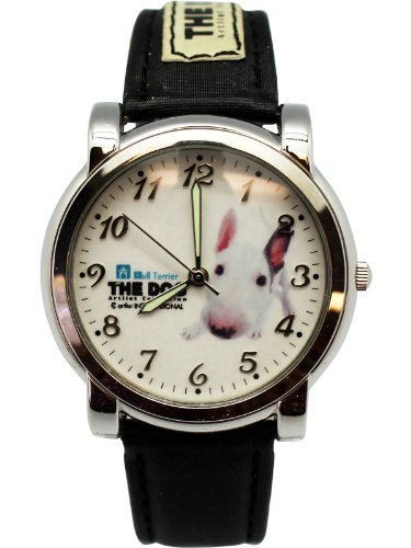 The Dog Bull Terrier Leather Band Watch