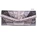 Pewter Luciana Faux Leather Clutch Bag Handbag Purse