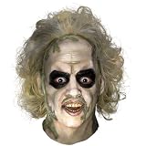 Beetlejuice Overhead Latex Mask with Hair Adult