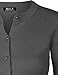 BH B.I.L.Y USA Women's Unique Button Long Sleeve Soft Knit Cardigan Sweater Grey Medium