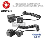 Bower Dedicated i-TTL Off-Camera Flash Shoe Cord for Nikon Digital SLR Came ....